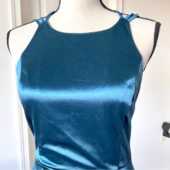 GRACE KARIN Satiny Strappy Back Ruched Homecoming Dress—SZ. Small - Picture 4 of 17